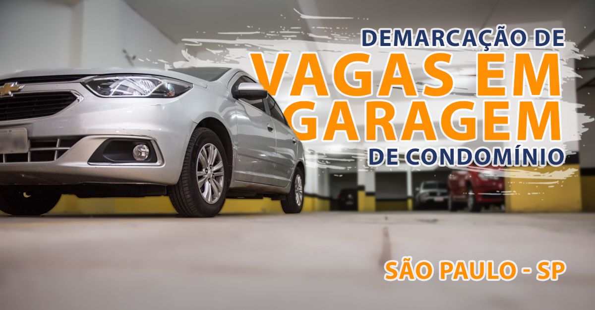 Demarcação de vagas em garagem de condomínio