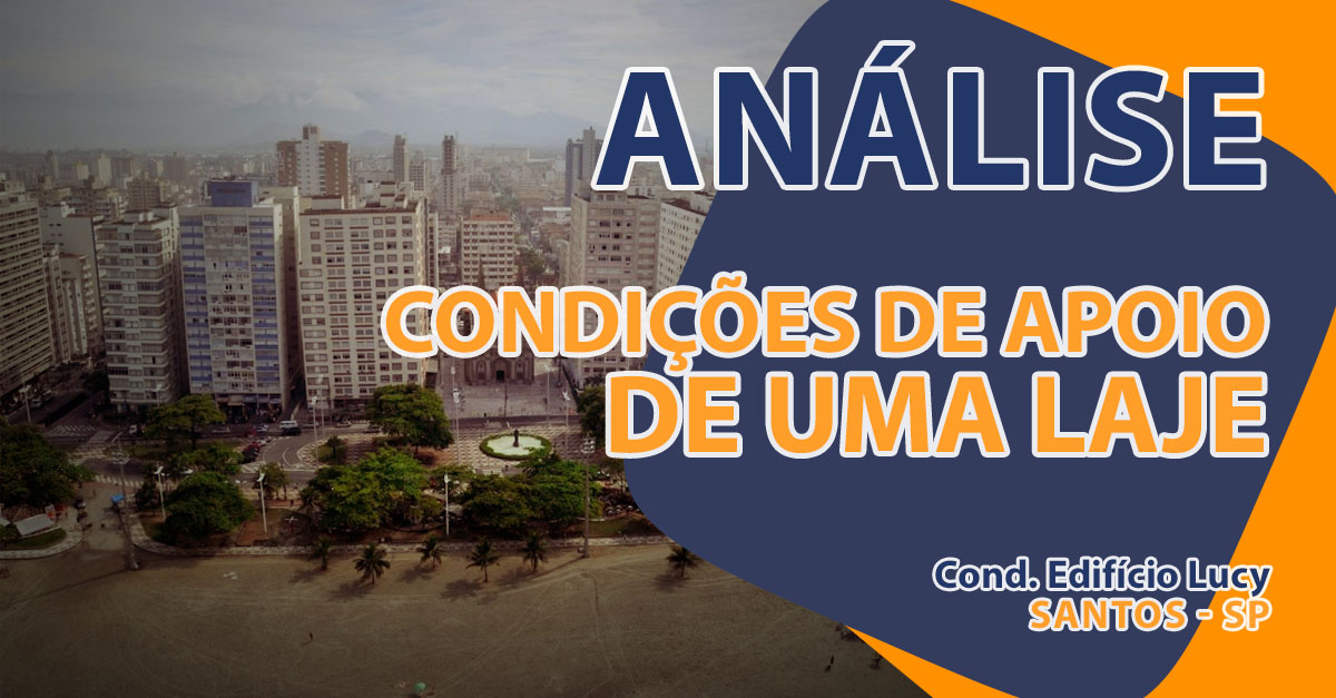 Análise das condições de apoio de uma laje em Santos