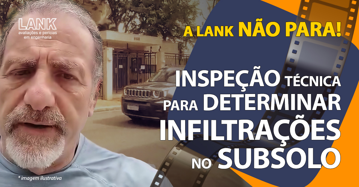 Inspeção técnica para determinar infiltrações no subsolo