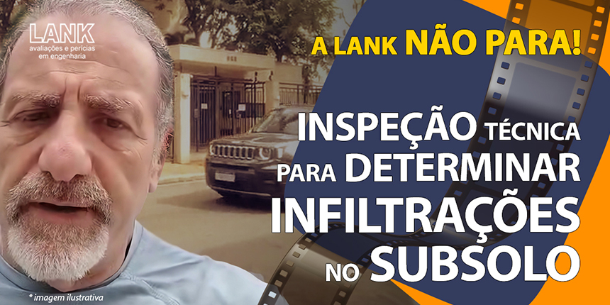 Inspeção técnica para determinar infiltrações no subsolo